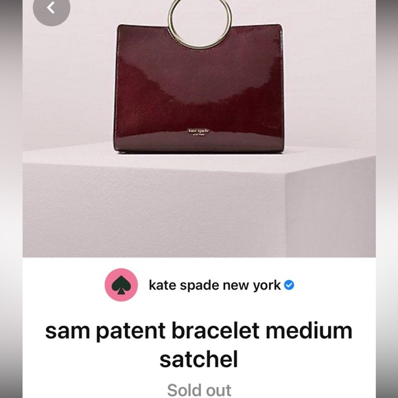Kate ♠️ Spade Sam Patent Bracelet Medium Satchel! - Picture 14 of 14